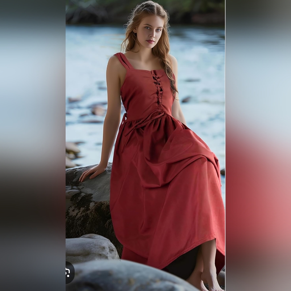 Elegant Red Sleeveless Dress